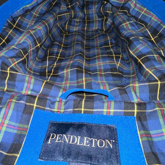 Pendleton Blue Raincoat with Plaid Lining (Adult Size-LG) - Picture 8 of 16